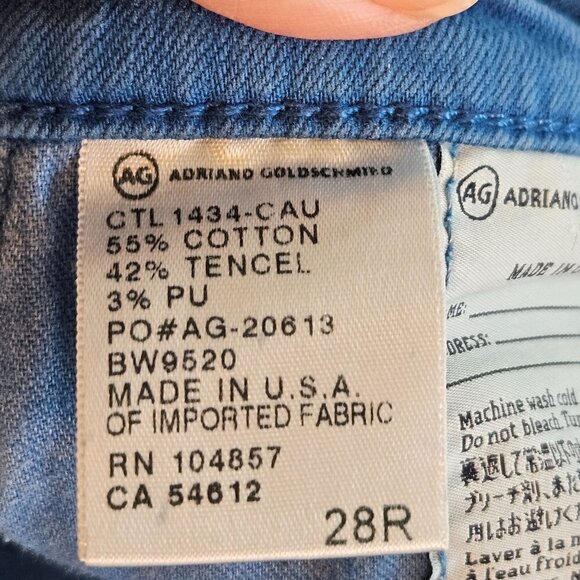 Adriano Goldschmied Size 28R The Prima Mid-Rise Cigarette Blue Mariner Jean - Picture 9 of 13